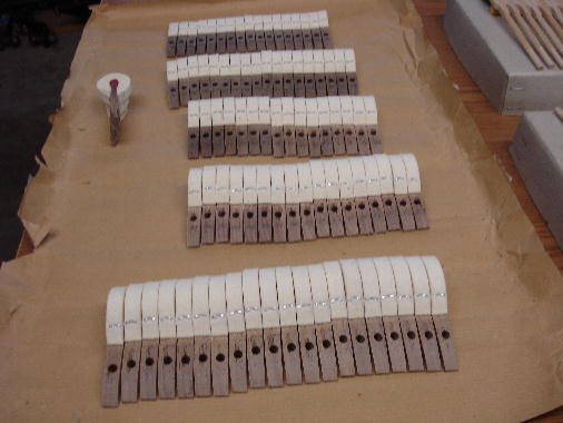07 New hammers - tails bored, shaped, tapered, numbered 07 New hammers - tails bored, shaped, tapered, numbered